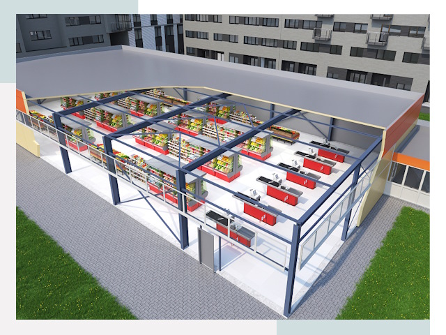 Строительство магазинов в Дубна от 613 руб. за м²