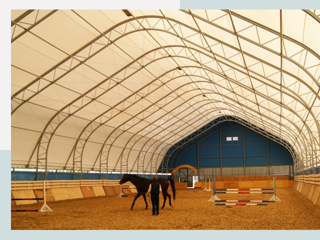 Строительство конных манежей в Дубне