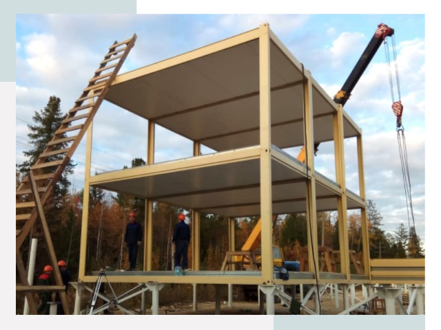 Строительство модульных здания Дубна