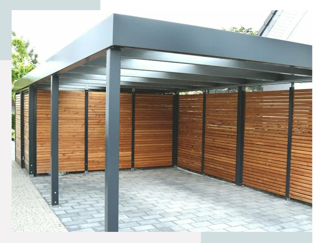 Навесы для парковки в Дубне