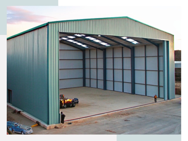 Строительство ангаров в Дубне